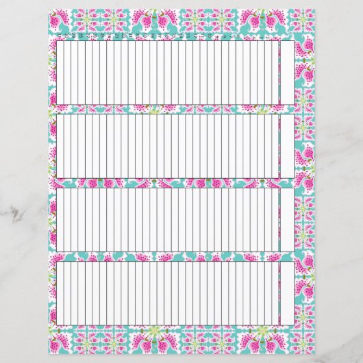 Tracker-papierblad (Achterkant)