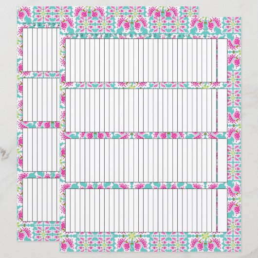 Tracker-papierblad (Voorkant / Achterkant)