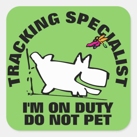 TrACKING SPECIALIST Vierkante Sticker (Voorkant)