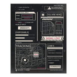 Tracking - Techno-Brutalist Streetwear Design Foto Afdruk