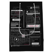 Tracking - Techno-Brutalist Streetwear Design Medium Cadeauzakje (Achterkant)