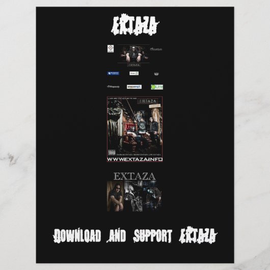 Tract de téléchargement EXTAZA (Devant)