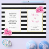 Tract Pie-pies roses programme de mariage à rayures blan (Simple)
