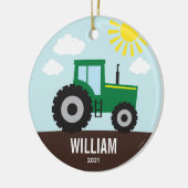 Tracteur agricole Enfants Ornement céramique (Gauche)