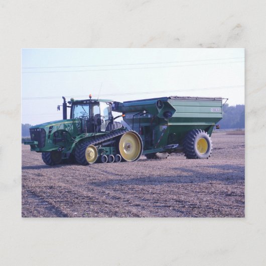 Tracteur Agricole Grain Bugy Harvest Carte postale (Devant)