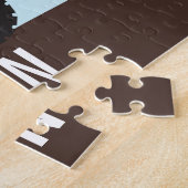 Tracteur agricole Puzzle vert et jaune (Côté)