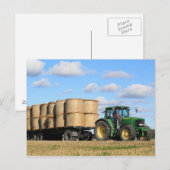 Tracteur au travail carte postale (Devant / Derrière)