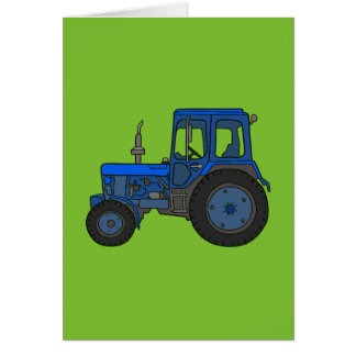 Tracteur bleu