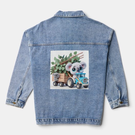 Tracteur bleu clair avec Koala Baby (Verso)