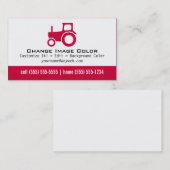 Tracteur - carte de visite personnel (Devant / Derrière)