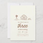 Tracteur de ranch agricole Invitation de fête d'an (Devant)