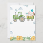 Tracteur Farm Animal Anniversaire Fête Invitation (Dos)