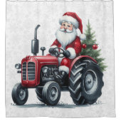 Tracteur Père Noël Douche rideau (Devant)