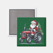 Tracteur Père Noël Magnet (Recto/Verso)