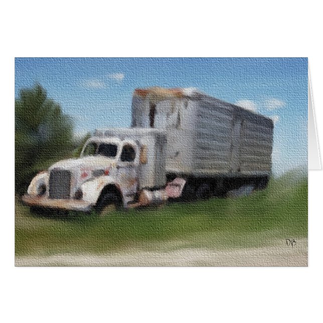 Tracteur/remorque dans une carte de champ (Devant horizontal)