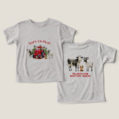 Tracteur rouge de l'aide agricole dit (Design Recto & Verso)