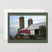 Tracteur sur carte postale agricole (Devant / Derrière)