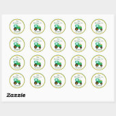 Tracteur vert Retour à l'école Stickers (Feuille)