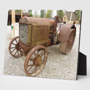 tracteur vintage rouillé Plaque
