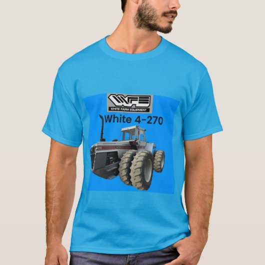 Tracteurs blancs Tshirt 4-270 blanc (Devant)