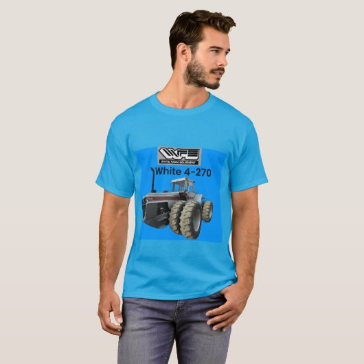 Tracteurs blancs Tshirt 4-270 blanc (Devant entier)