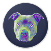 Traction en céramique de bouton de tiroir de chien (Devant)