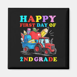 Tractor blij eerste dag van de 2e klas terug naar magneet