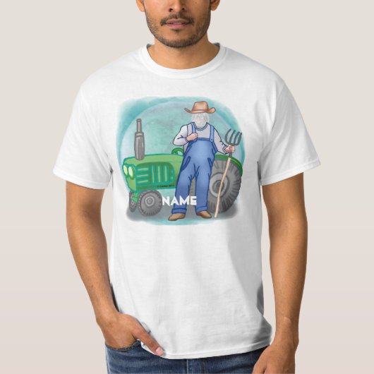 Tractor Boer Gezicht T-shirt (Voorkant)