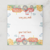 Tractor Boerderij Verjaardagsfeestplaatskaart (Buitenkant ongevouwen)