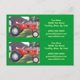 Tractor Bookmarker / Visitekaartjes - Aanpassen! Briefkaart