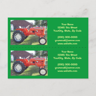 Tractor Bookmarker / Visitekaartjes - Aanpassen! Briefkaart