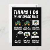 Tractor Boy Funny Farming Tractors Briefkaart (Voorkant / Achterkant)