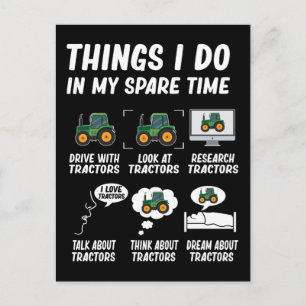 Tractor Boy Funny Farming Tractors Briefkaart