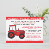 Tractor Boy / Girl Anniversaire Fête Invitation (Debout devant)