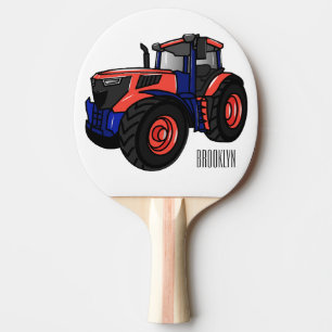 Tractor cartoon illustratie tafeltennisbatje