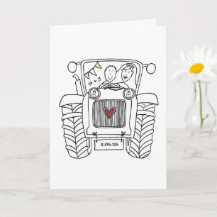 Tractor Country Trouwkaart Kaart