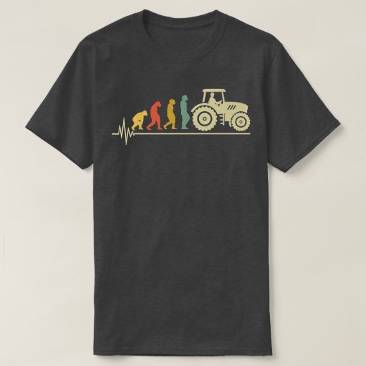 Tractor Driver Evolution Agriculture Farmer Fields T-shirt (Design voorkant)