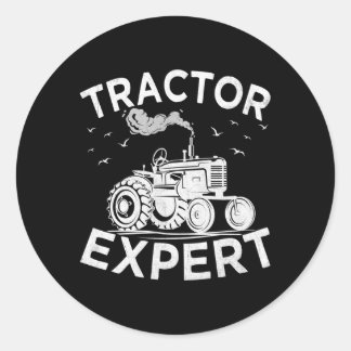 Tractor Expert Tractoren Farming Farmer Ronde Sticker