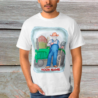 Tractor Farmer Face t-shirt personnalisé