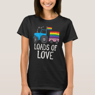 Tractor Gay Vlag Ladingen Van Liefde Schattige Reg T-shirt
