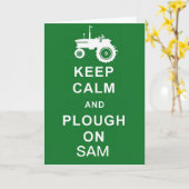 Tractor Gepersonaliseerde Verjaardag Kaart man zoo (Gele Bloem)