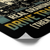 Tractor Grandma Boerderij geeft echte Grandmas Dri Poster (Hoek)