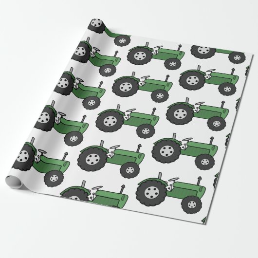 Tractor Green Cadeaupapier (Uitgerold)