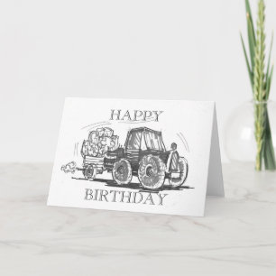 Tractor Happy Birthday Kaart