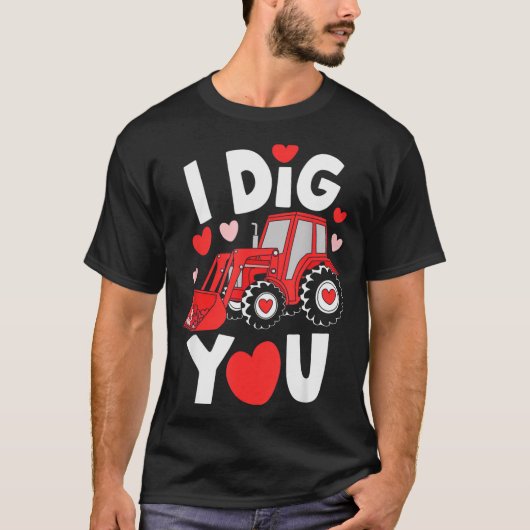 Tractor I Dig You Saint-Valentin T-Shirt Garçons E (Devant)