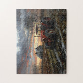 Tractor in een Boerderij Field Rustic Legpuzzel (Verticaal)