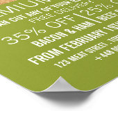 Tractor in Field, Farmer & Butcher Adverteren Poster (Hoek)