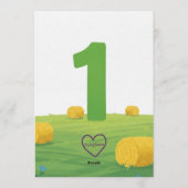 Tractor in Gear, 1st Birthday Kaart (Achterkant)