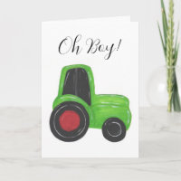 Tractor Jongen Baby Congratulatiekaart
