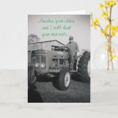 TRACTOR MAN VERJAARDAG KAART (Gele Bloem)